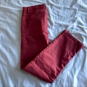 Mango Basics Cropped Red Pants Size 4